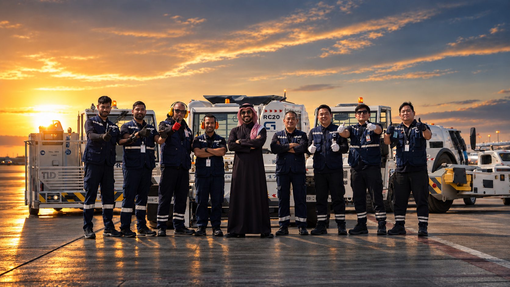 The Red C Aviation ground handling team